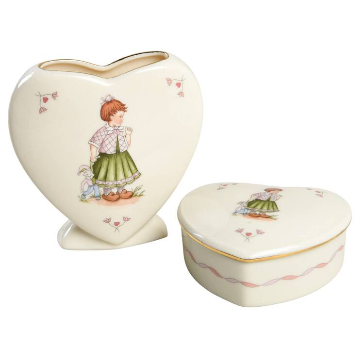 Playtime Gift Set Trinket Box & Flower Vase-Set Of 2 - With Box