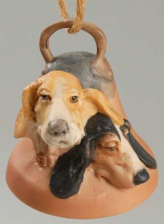 Lowell Davis Christmas Bell Blue/Dog - Boxed