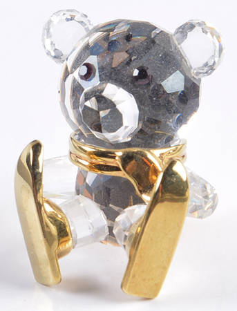 Crystal Memories Brooches Teddy Bear Skier - Boxed