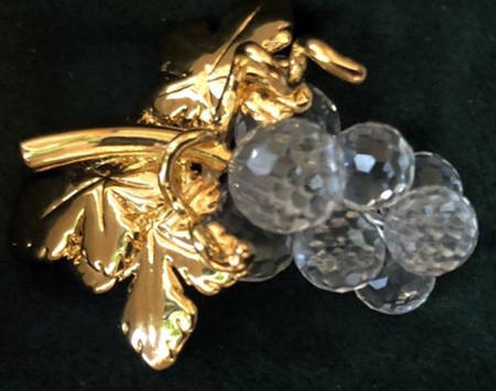 Crystal Memories Brooches Grapes Mini Brooch - Boxed