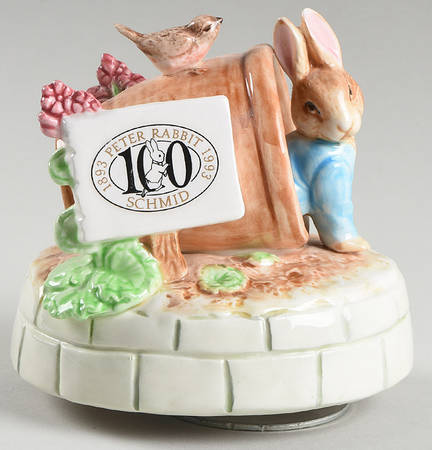 Beatrix Potter-Music Box Peter Rabbit-Celebrating 100 Years - With Box