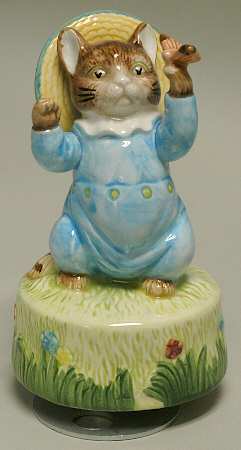 Beatrix Potter-Music Box Tom Kitten And Butterfly-Born Free - No Box