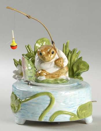 Beatrix Potter-Music Box Jeremy Fisher-Down By The Old Mill Strea - Boxed