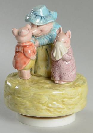 Beatrix Potter-Music Box Aunt Pettitoes And Pigs - Boxed