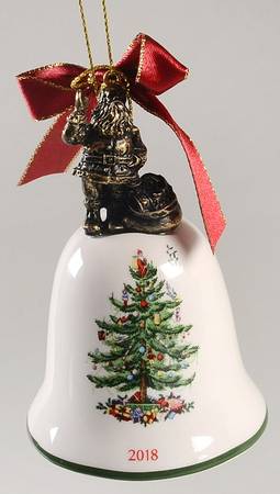 Annual Bell Ornament American Santa - Boxed