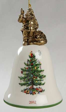 Annual Bell Ornament American Santa  - With Box