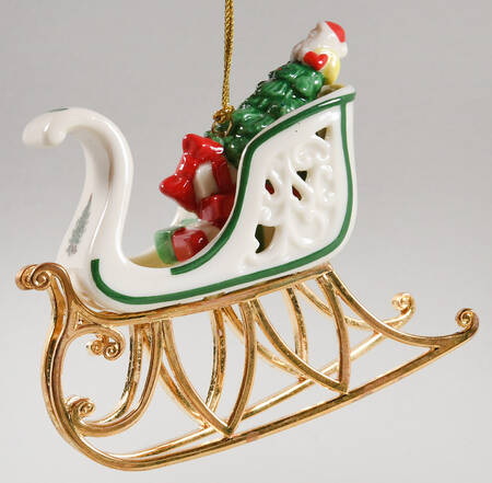 Christmas Tree Ornaments Santa's Sleigh - Boxed