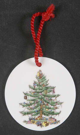 Christmas Tree Ornaments Round Flat Disk - No Box