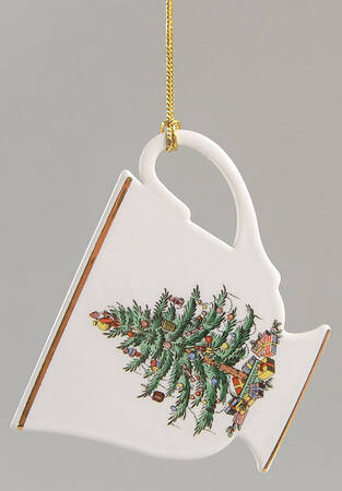 Christmas Tree Ornaments Tea Cup - Flat - Boxed