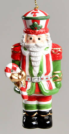 Christmas Tree Ornaments Candy Cane Nutcracker - Boxed