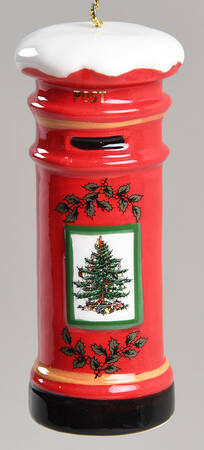 Christmas Tree Ornaments Post Box - Boxed