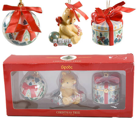 Christmas Tree Ornaments Joys & Toys - Set Of 3 - Boxed