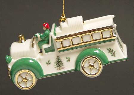 Christmas Tree Ornaments Toy-Fire Engine - Boxed