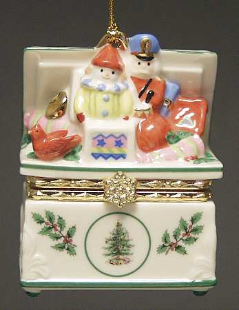 Christmas Tree Ornaments Toy Chest Hinged Box - Boxed