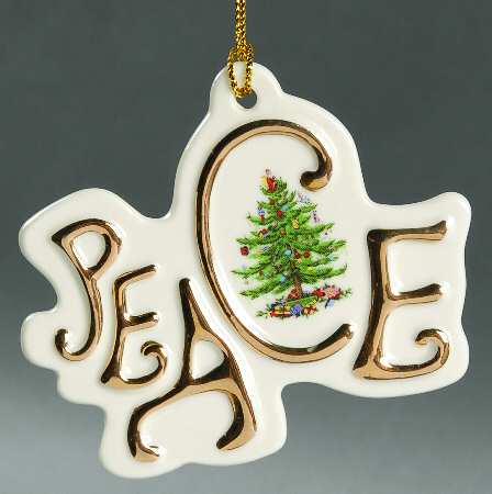 Christmas Tree Ornaments Peace Disk - No Box