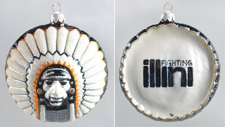 Glasscot Ornaments Illinois Fighting Illini-Figure - Boxed