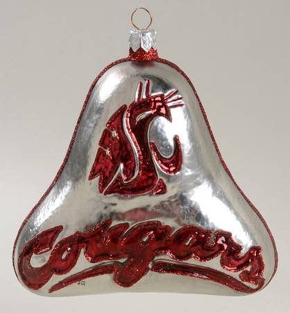 Glasscot Ornaments Washington State Cougars-Red - Boxed