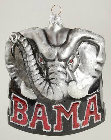 Glasscot Ornaments Alabama Crimson Tide-Head - Boxed