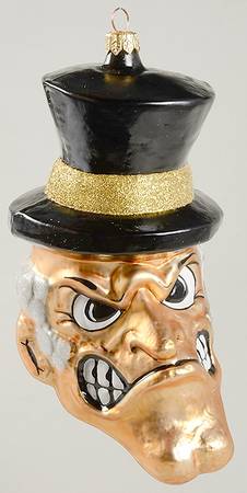 Glasscot Ornaments Wake Forest Deacons-Head - Boxed