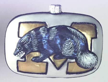 Glasscot Ornaments Michigan Wolverines-Logo Disk - Boxed