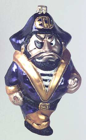 Glasscot Ornaments East Carolina Pirates-Figure - Boxed