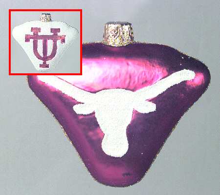 Glasscot Ornaments Texas Longhorns-Logo Disk - Boxed