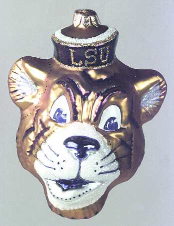 Glasscot Ornaments Louisiana State Tigers-Head - Boxed