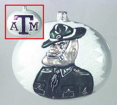 Glasscot Ornaments Texas A&M Aggies-Logo Disk - Boxed
