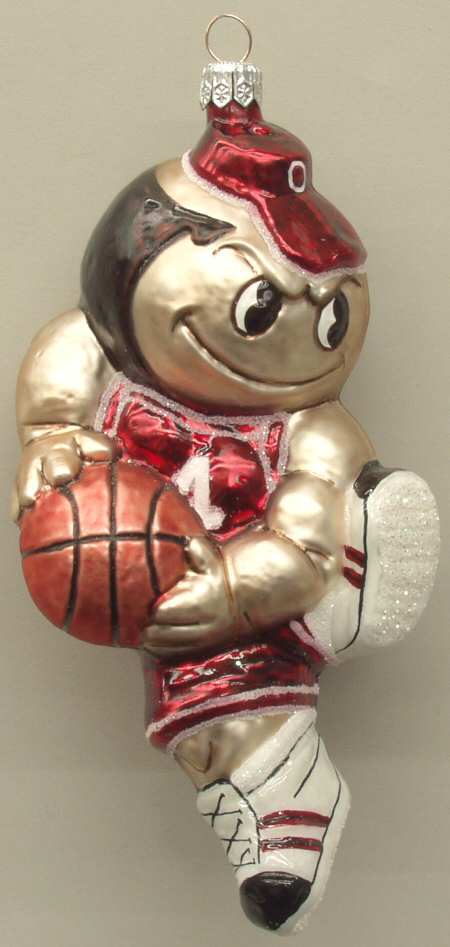 Glasscot Ornaments Ohio State Buckeyes- Basketball - Boxed