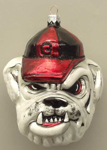 Glasscot Ornaments Georgia Bulldogs-Head #2 - Boxed
