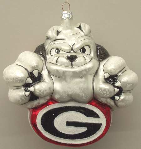 Glasscot Ornaments Georgia Bulldogs-Figure/Logo - Boxed
