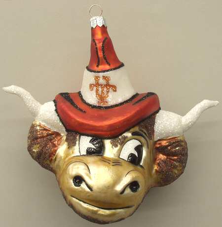 Glasscot Ornaments Texas Longhorns-Head - Boxed
