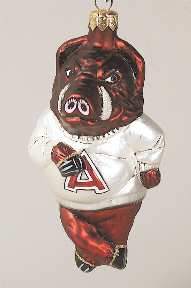 Glasscot Ornaments Arkansas Razorbacks-Figure - Boxed