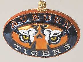 Glasscot Ornaments Auburn Tigers-Disk - Boxed