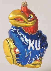 Glasscot Ornaments Kansas Jayhawks-Figure - With Box