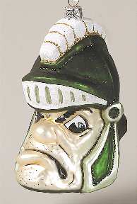 Glasscot Ornaments Michigan State Spartans-Head - Boxed