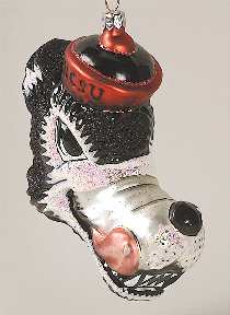 Glasscot Ornaments Nc State Wolfpack-Head #2 - Boxed