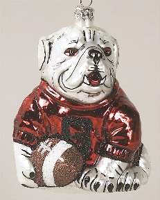 Glasscot Ornaments Georgia Bulldogs-Football Figure - Boxed