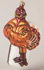 Glasscot Ornaments Virginia Tech Hokies-Figure/Disk - Boxed