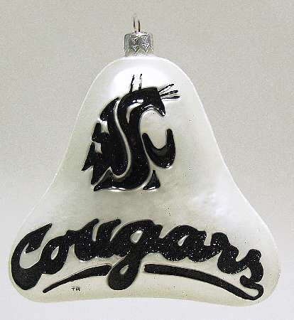 Glasscot Ornaments Washington State Cougars-Black - Boxed