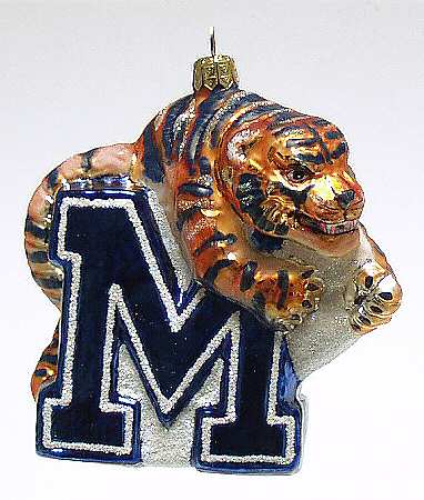 Glasscot Ornaments Memphis Tigers-Figure - Boxed