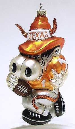 Glasscot Ornaments Texas Longhorns-Football Figure - Boxed