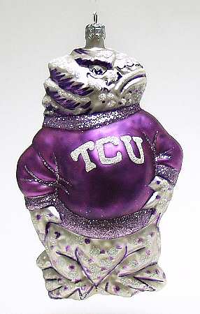 Glasscot Ornaments Tcu Horned Frogs-Figure - Boxed