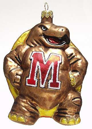 Glasscot Ornaments Maryland Terrapins-Figure - Boxed