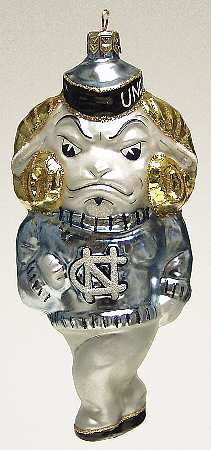 Glasscot Ornaments Unc Tar Heels-Figure - Boxed