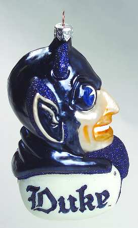 Glasscot Ornaments Duke Blue Devils-Figure/Disk - Boxed