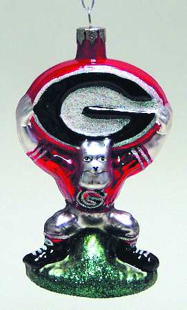 Glasscot Ornaments Georgia Bulldogs-Mascot - Boxed