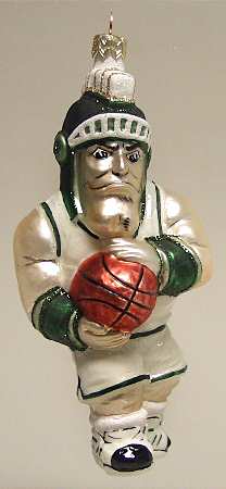 Glasscot Ornaments Michigan State Spartans-Basketball - Boxed