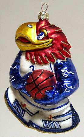 Glasscot Ornaments Kansas Jayhawks-Basketball - With Box