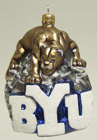 Glasscot Ornaments Brigham Young Cougars-Figure - Boxed